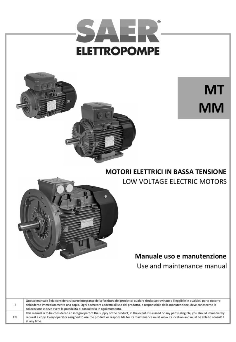 SAER Elettropompe MT Use and maintenance manual SAER Elettropompe MT Use and maintenance manual