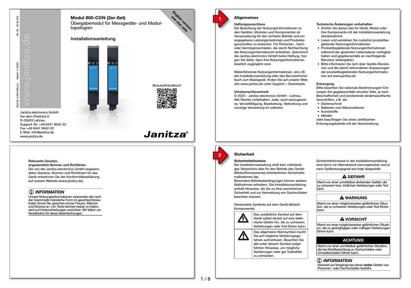 janitza 800-CON installation manual