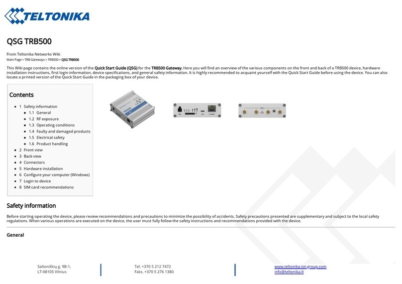 Teltonika QSG TRB500 manual