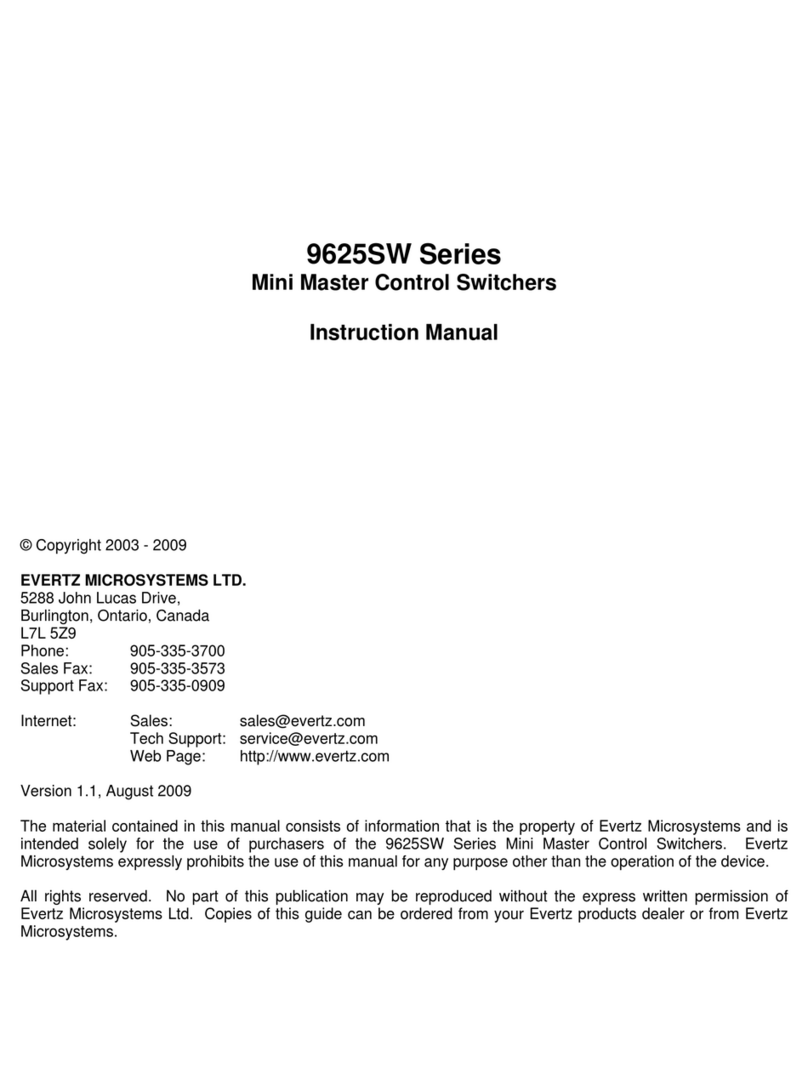 evertz 9625SW Series User manual