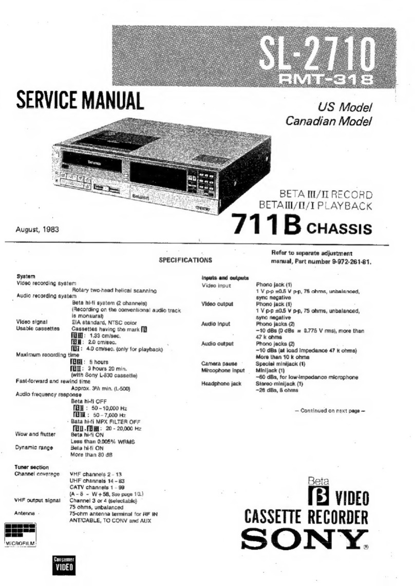 Sony SL-2710 User manual