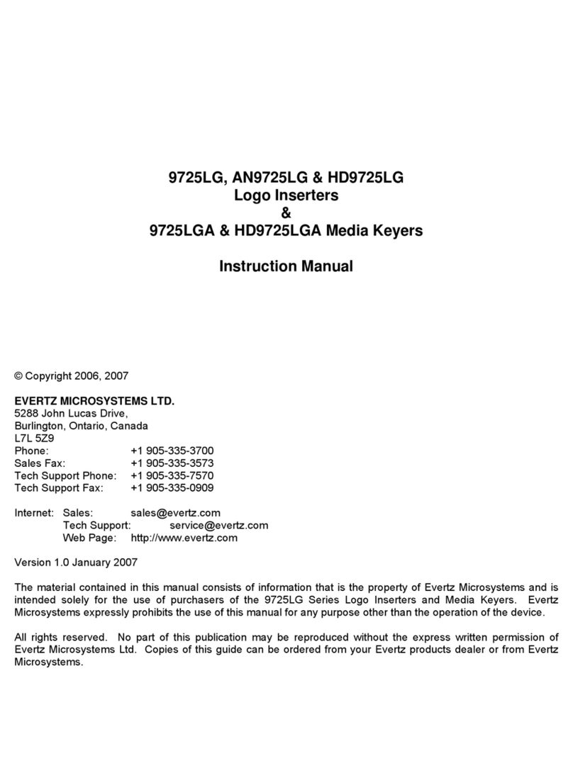 evertz 9725LG User manual