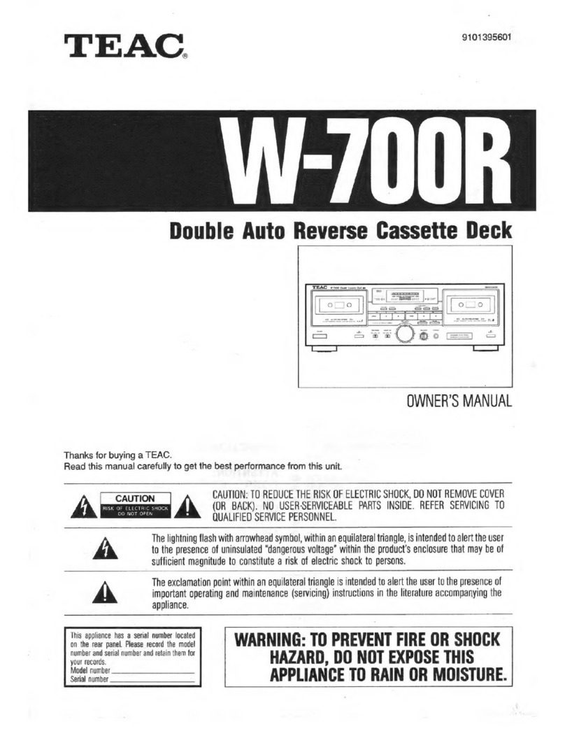 Teac W-700R User manual