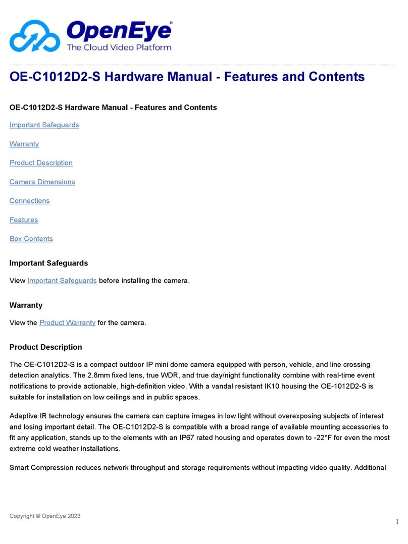 OpenEye OE-C1012D2-S Hardware manual