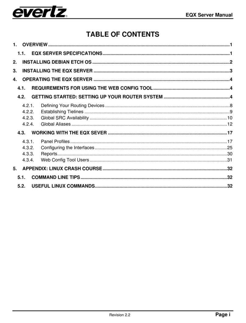 evertz EQX User manual