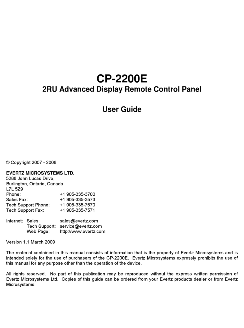 evertz CP-2200E user guide
