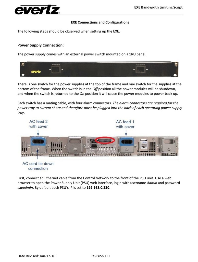 evertz EXE User manual