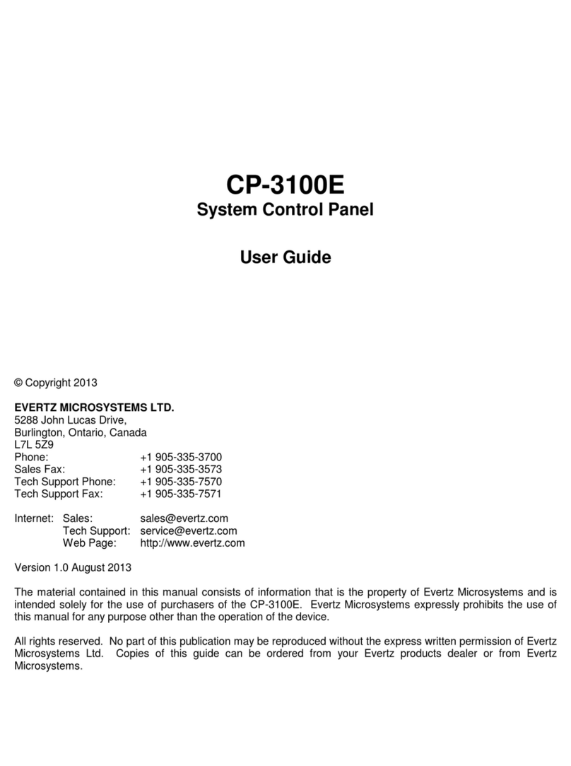 evertz CP-3100E user guide