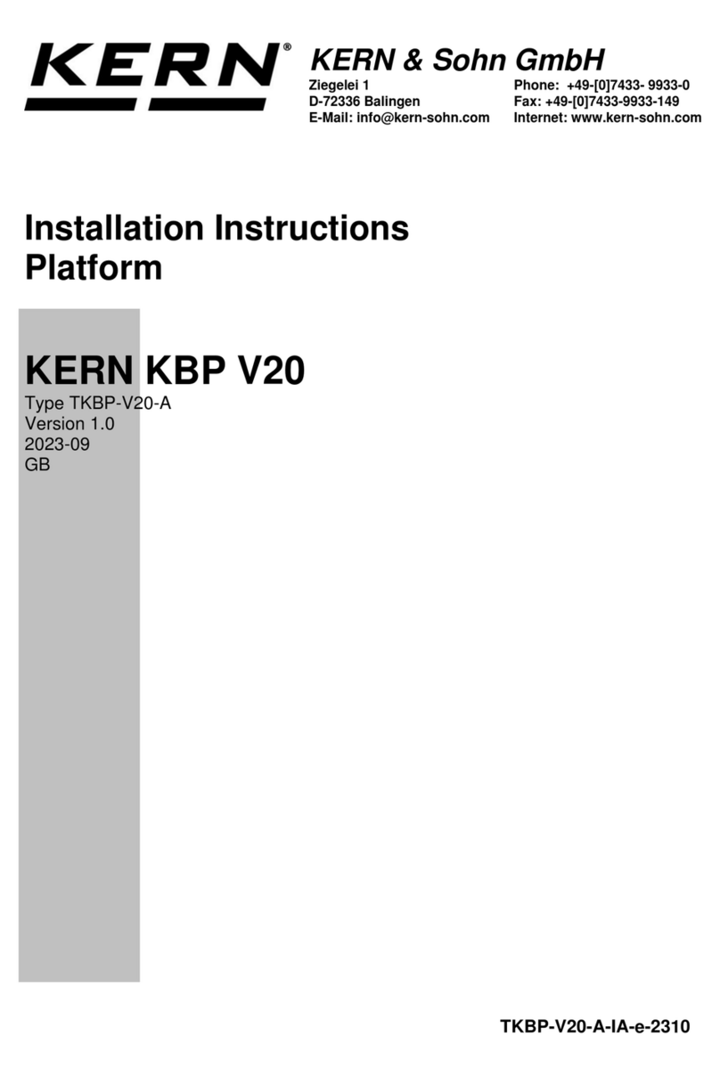 KERN KBP V20 User manual