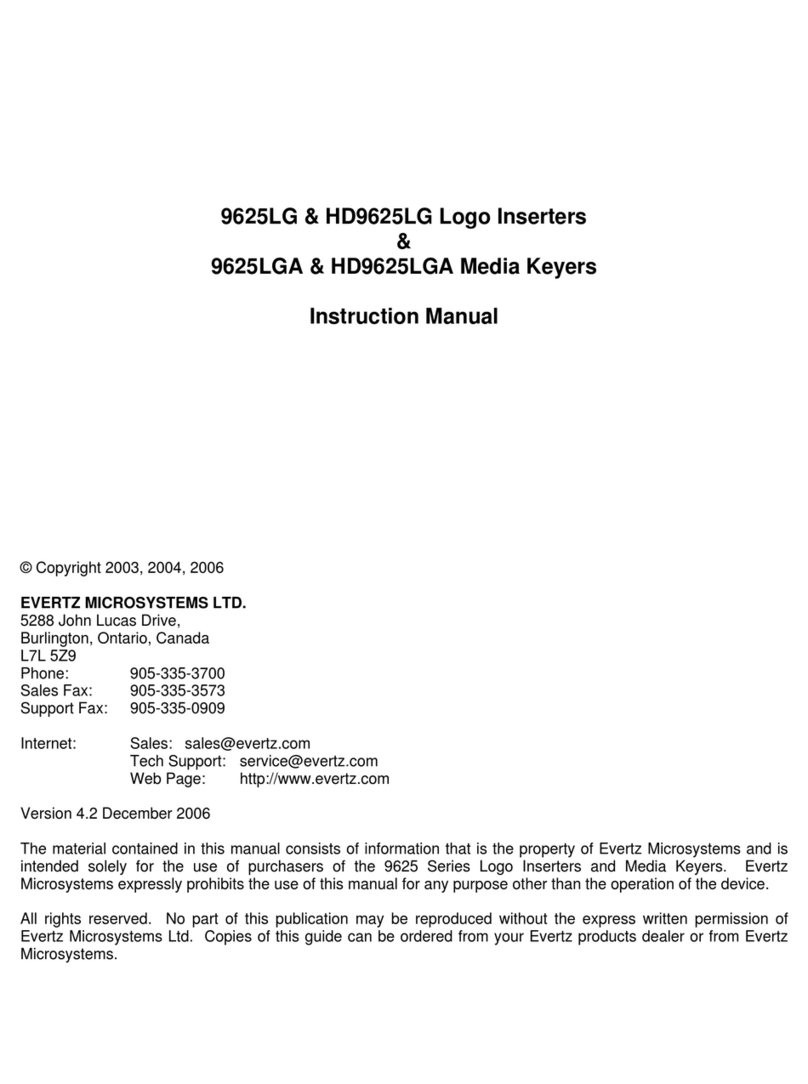 evertz 9625LG User manual