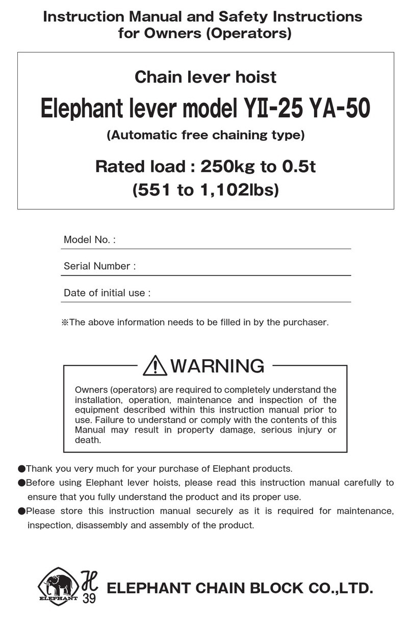 Elephant YII-25 YA-50 Instruction manual and safety instructions