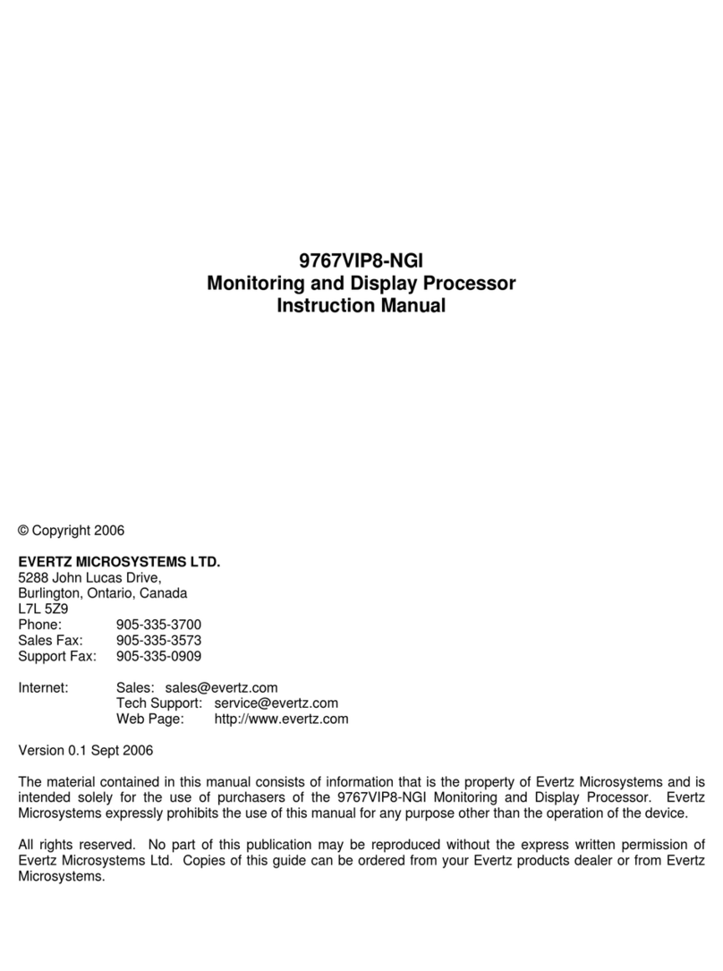evertz 9767VIP8-NGI User manual