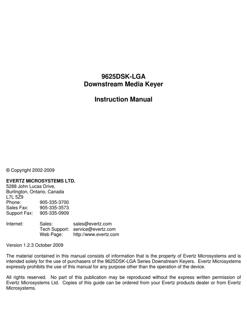 evertz 9625DSK-LGA instruction manual