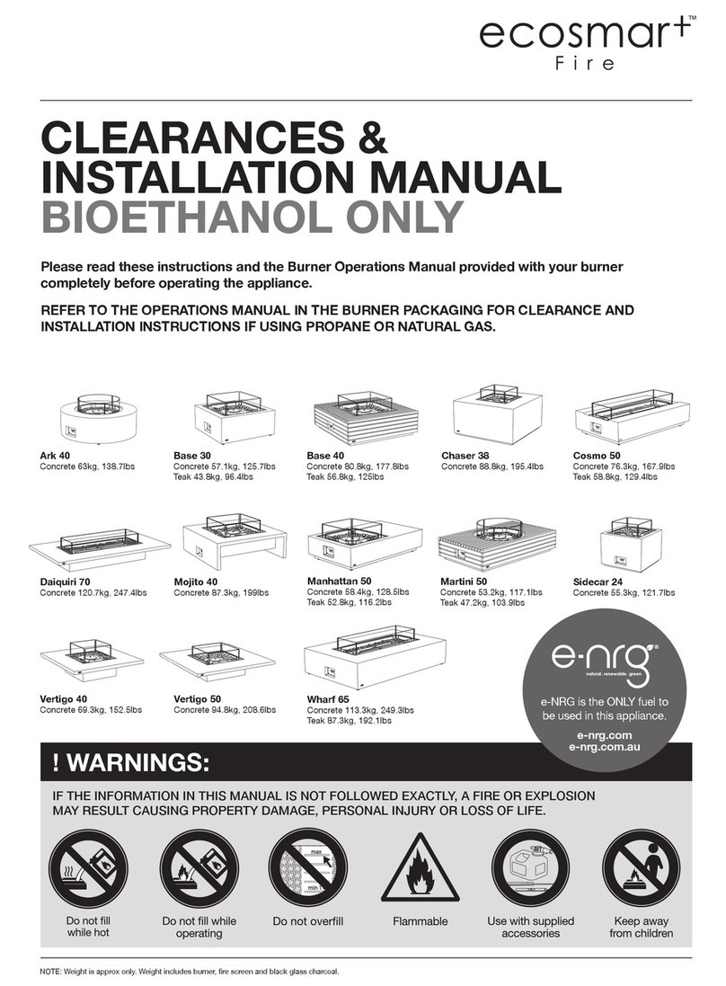 EcoSmart Fire Ark 40 User manual