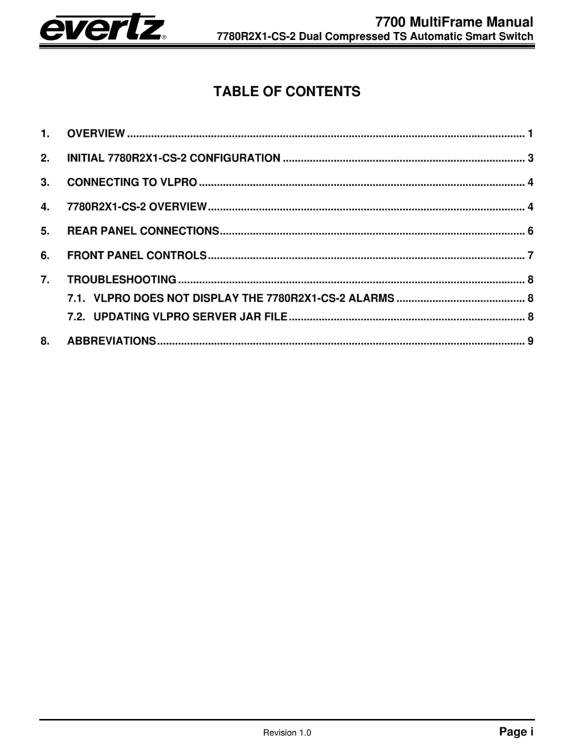 evertz 7700 Series User manual