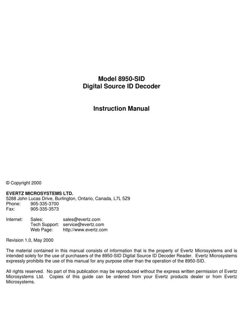 evertz 8950-SID instruction manual evertz 8950-SID instruction manual