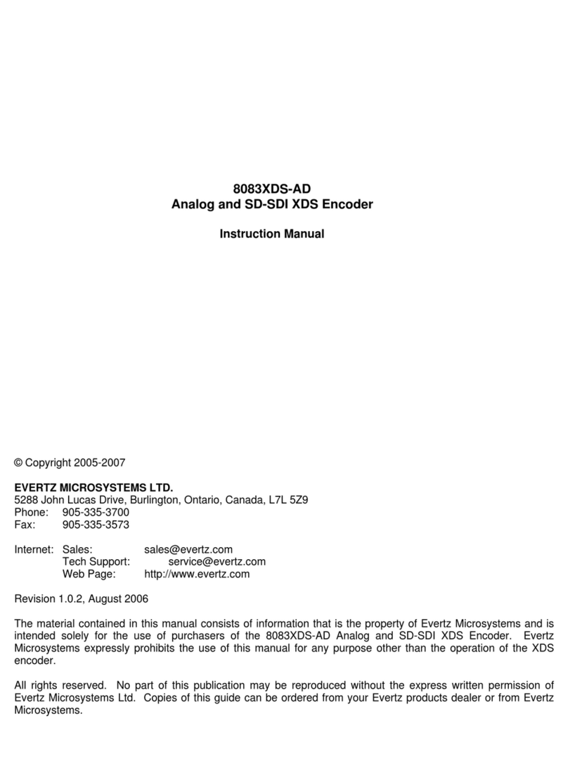 evertz 8083XDS-AD instruction manual