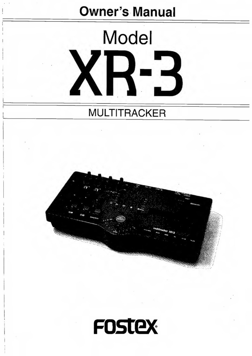 Fostex XR-3 User manual Fostex XR-3 User manual
