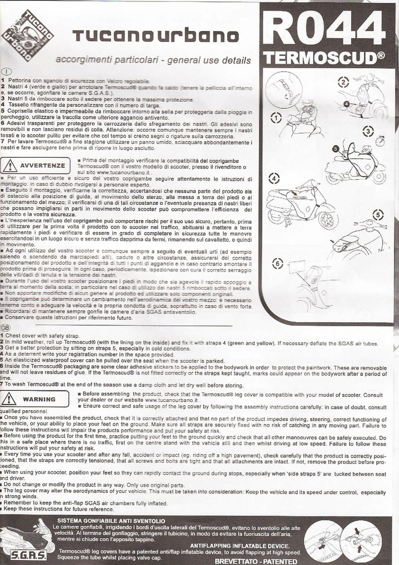 Tucano Urbano R044 TERMOSCUD quick start guide