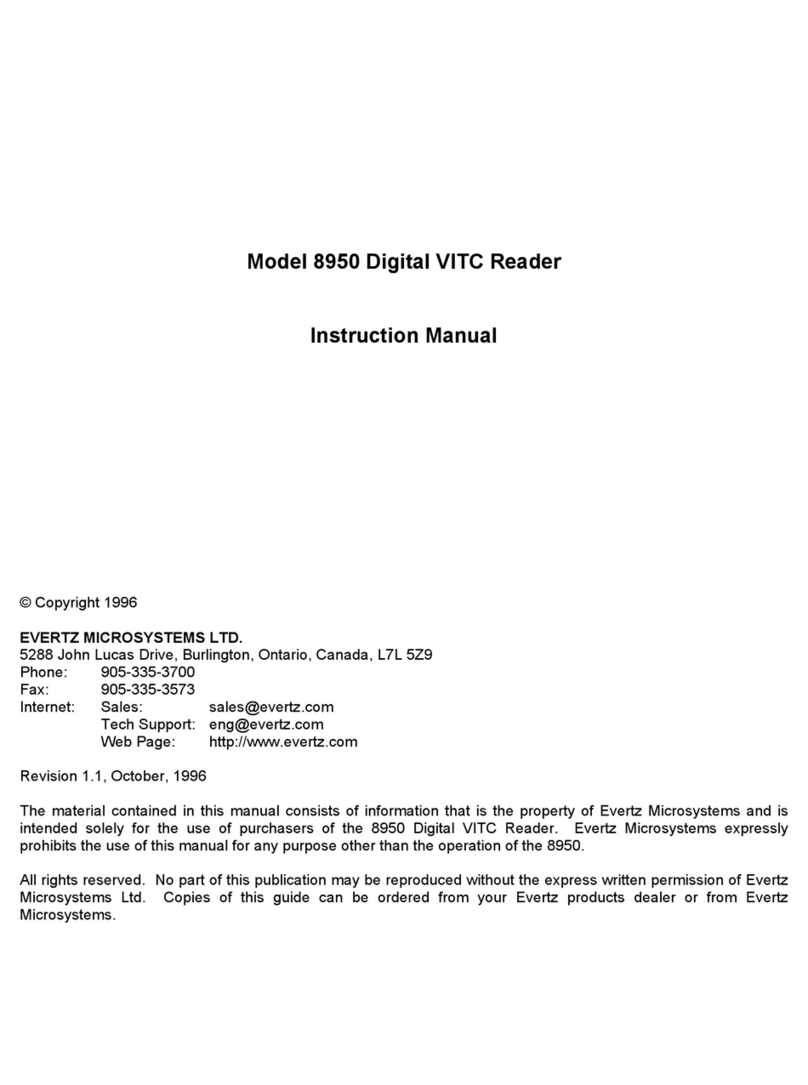evertz 8950 User manual