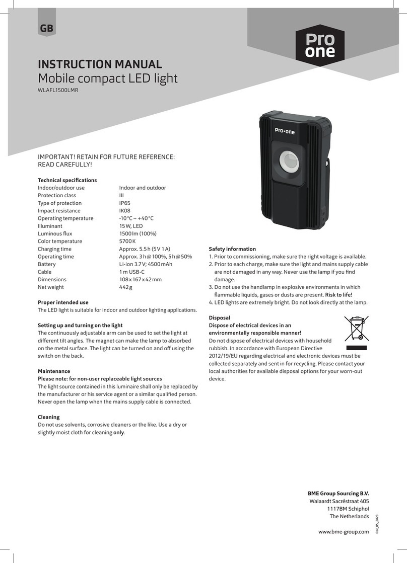 pro one WLAFL1500LMR User manual