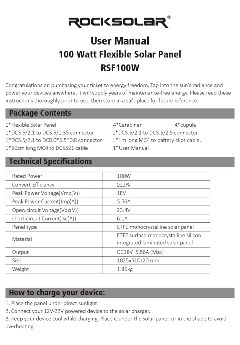 ROCKSOLAR RSF100W user manual