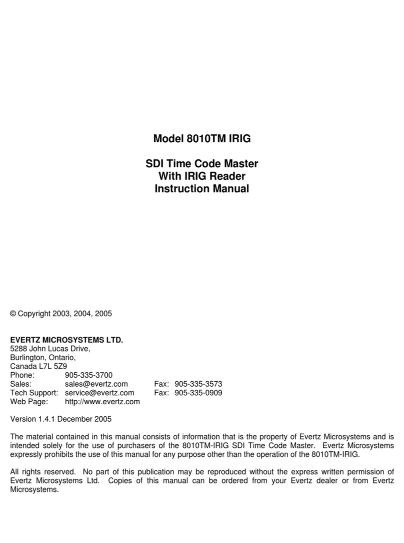 evertz 8010TM User manual