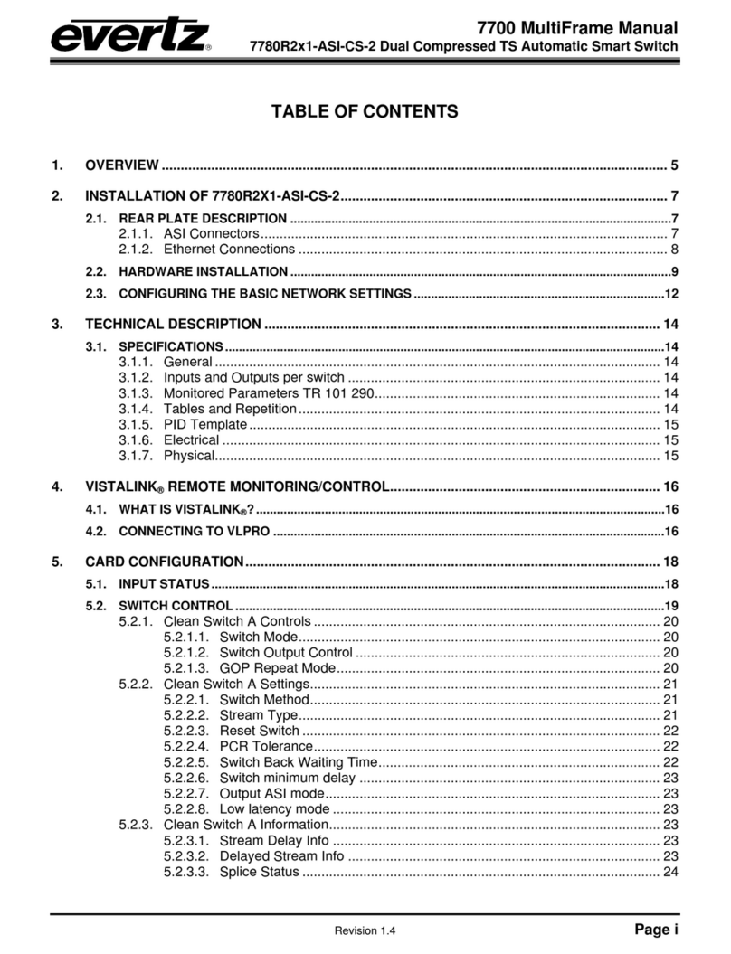 evertz 7700 Series User manual