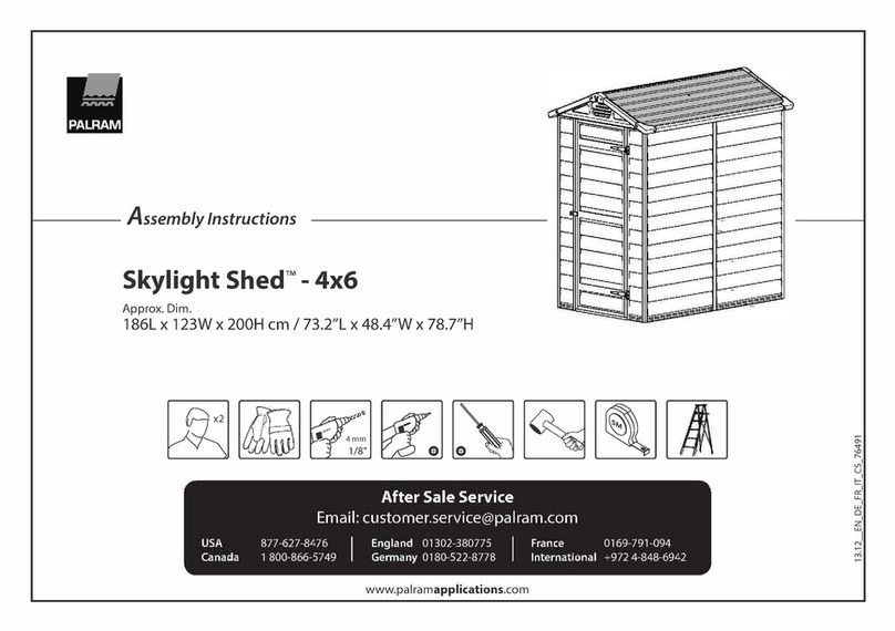 Palram Skylight Shed 4x6 User manual