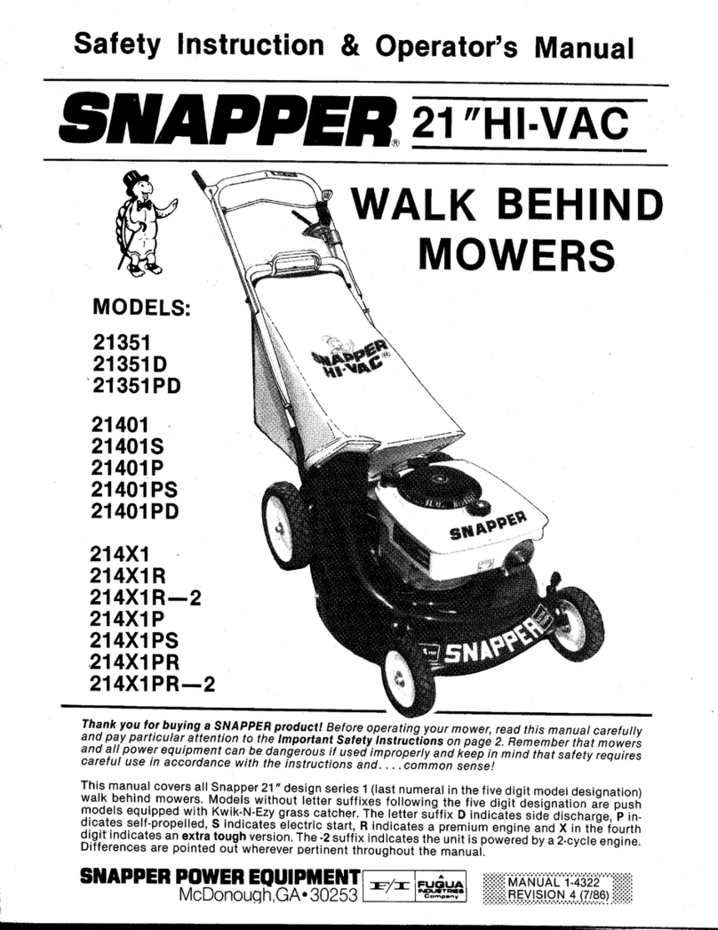 Snapper 21351 User manual