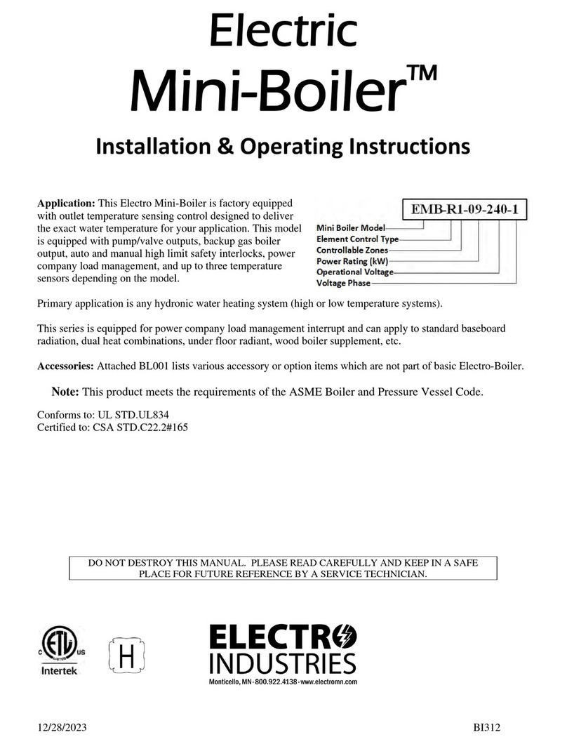 Electro Industries Mini-Boiler EMB-R1-01-120-1 Installation & operating instructions Electro Industries Mini-Boiler EMB-R1-01-120-1 Installation & operating instructions
