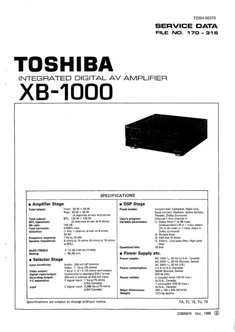 Toshiba XB-1000 Service data