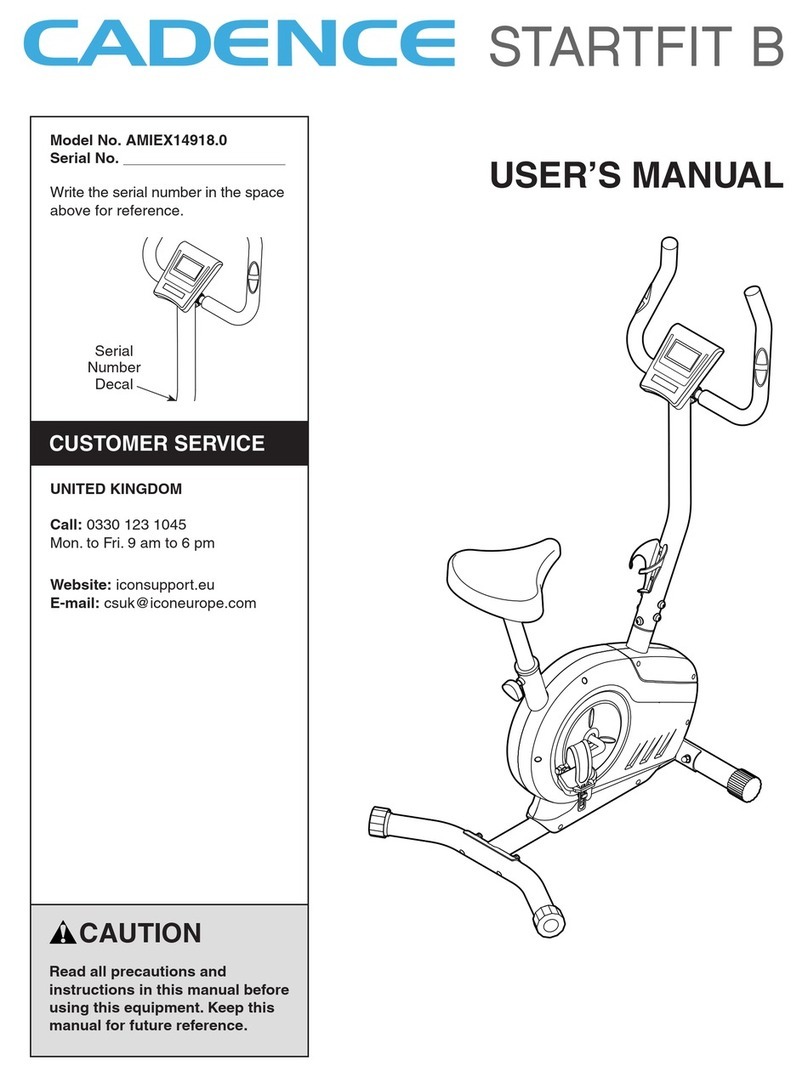 ICON Health & Fitness CADENCE STARTER B user manual