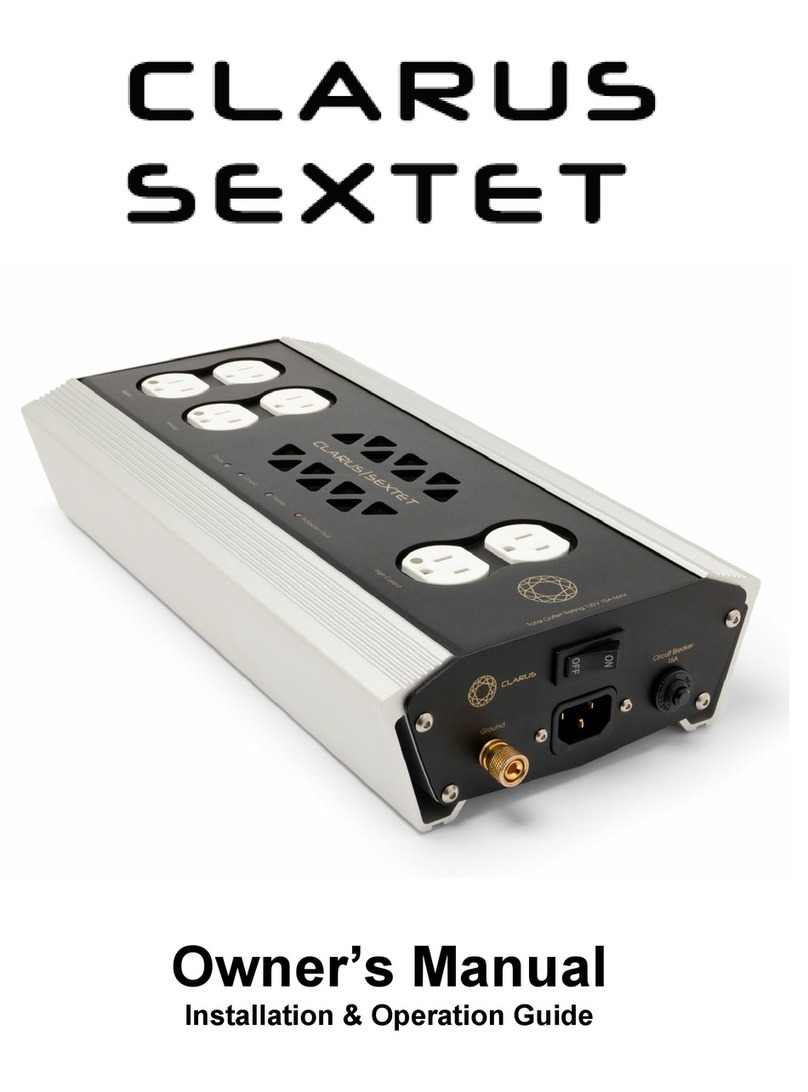 Clarus SEXTET Owner's manual installation and operation