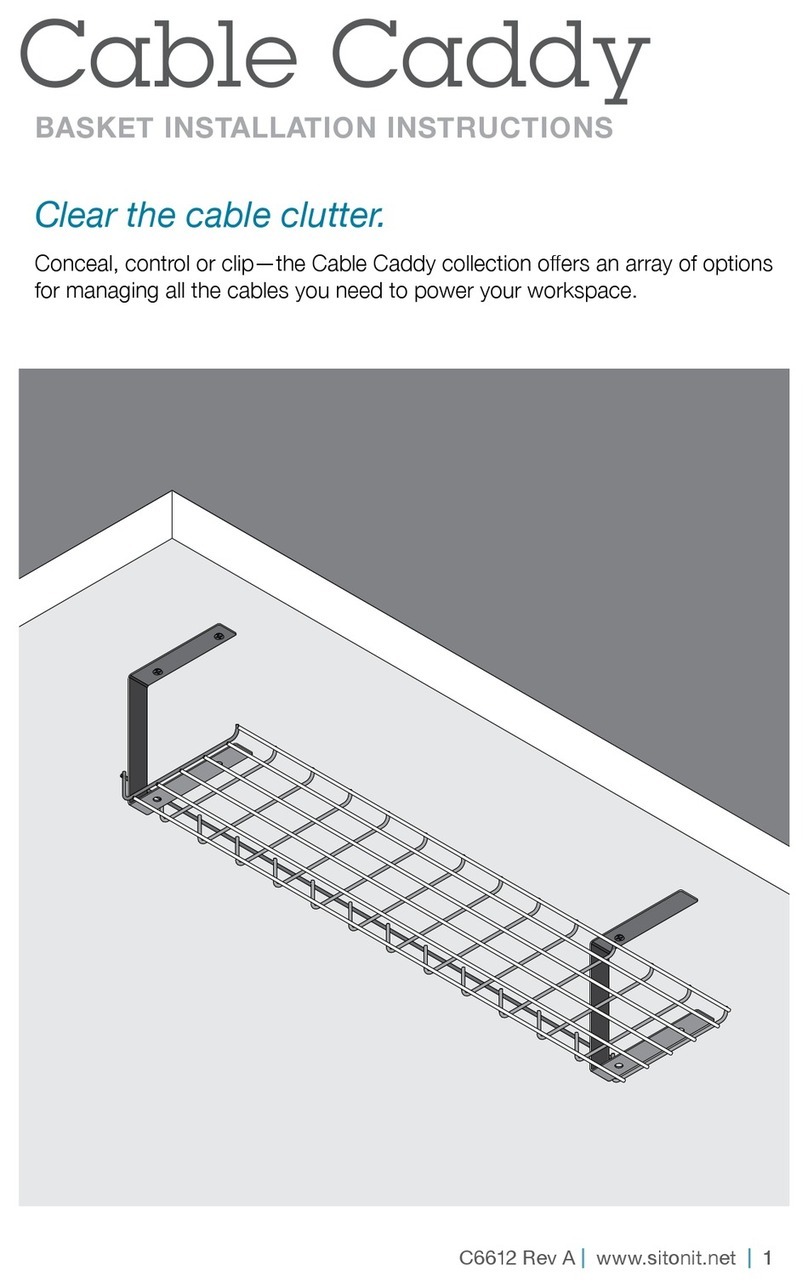 SitOnit Seating Cable Caddy Basket instruction sheet SitOnit Seating Cable Caddy Basket instruction sheet