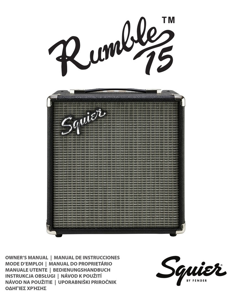Fender Squier Rumble Series User manual