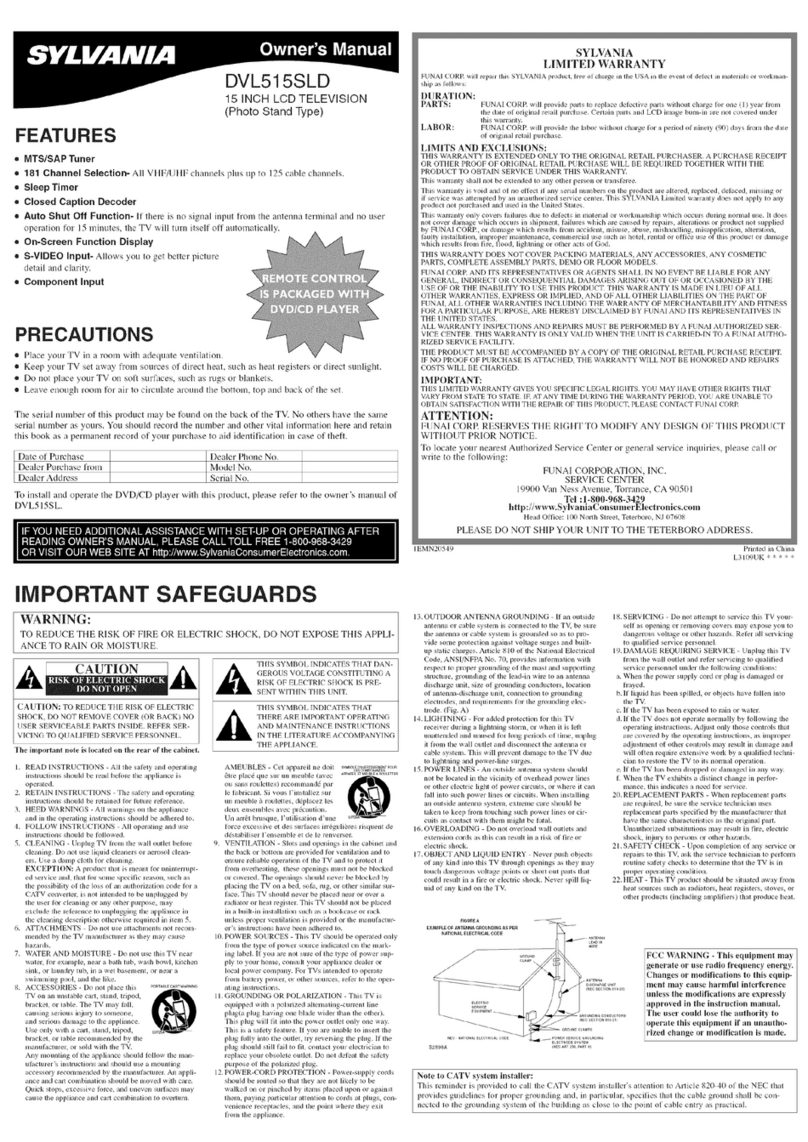 Sylvania DVL515SLD User manual