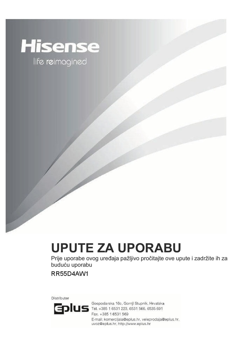 Hisense RR55D4AW1 User's operation manual