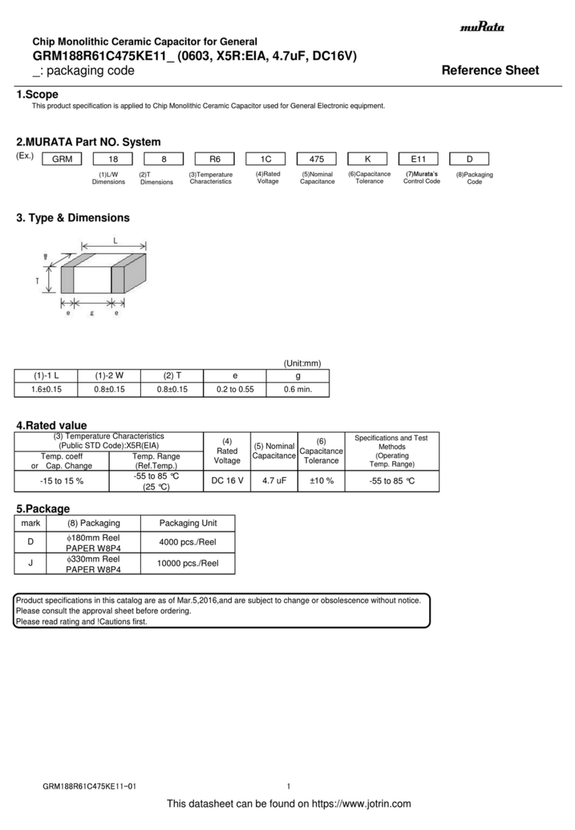 Murata GRM188R61C475KE11D User manual
