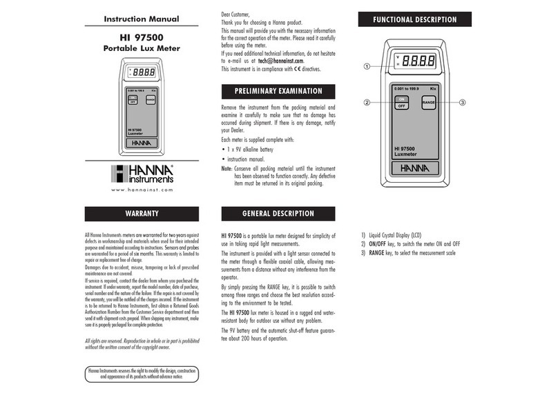 Hanna Instruments HI 97500 instruction manual