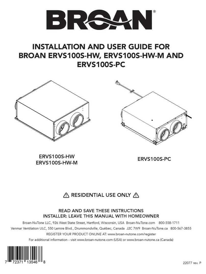 Broan SKY Series User manual