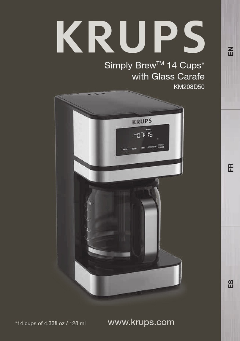 Krups Simply Brew KM208D50 User manual Krups Simply Brew KM208D50 User manual
