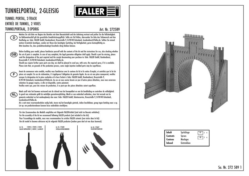 Faller TUNNEL PORTAL 2-TRACK User manual