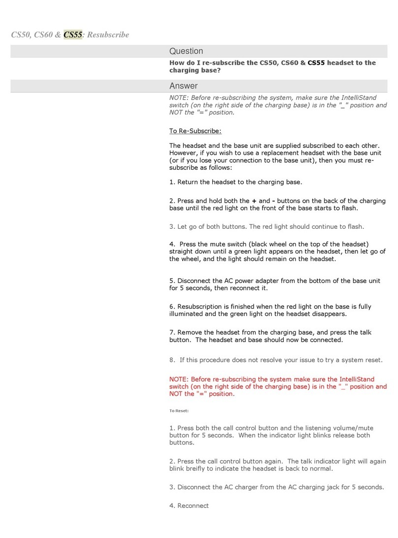 Plantronics CS50 manual