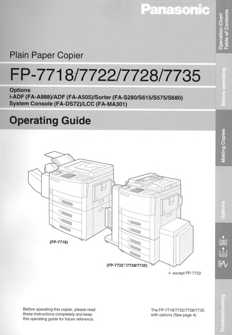 Panasonic FP-7718 operating guide