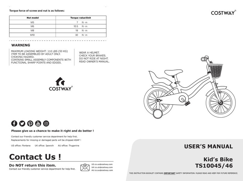 Costway TS10045 user manual