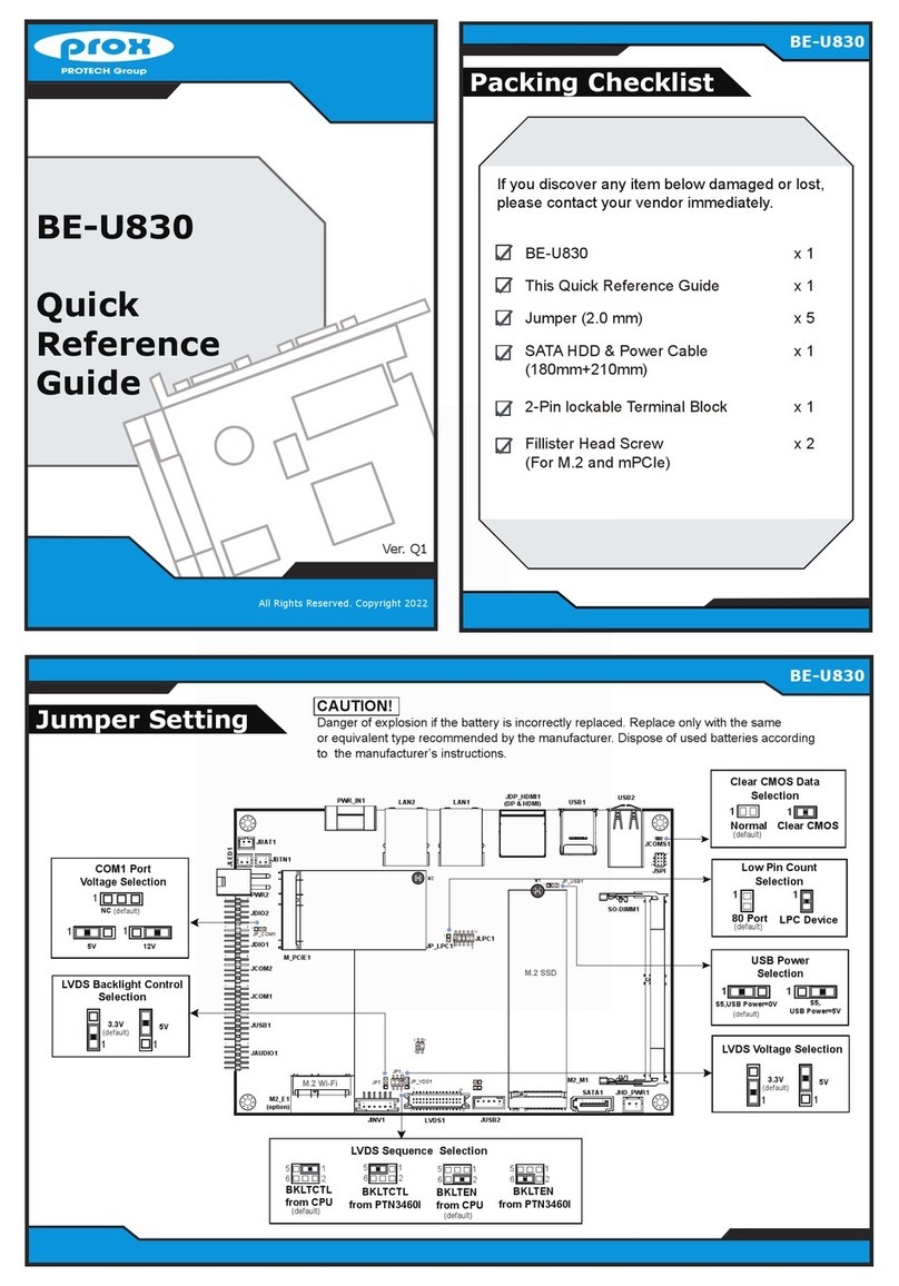 ProX BE-U830 User manual