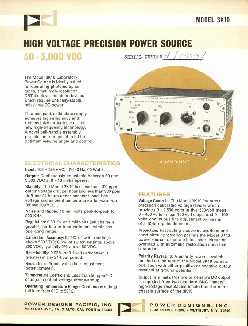 POWER DESIGNS 3K10 manual
