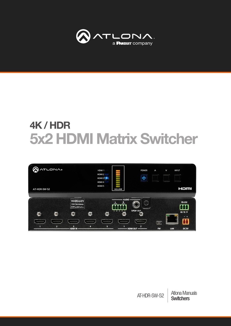 Panduit Atlona AT-HDR-SW-52 manual Panduit Atlona AT-HDR-SW-52 manual