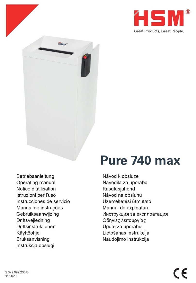 HSM Pure 740 max User manual